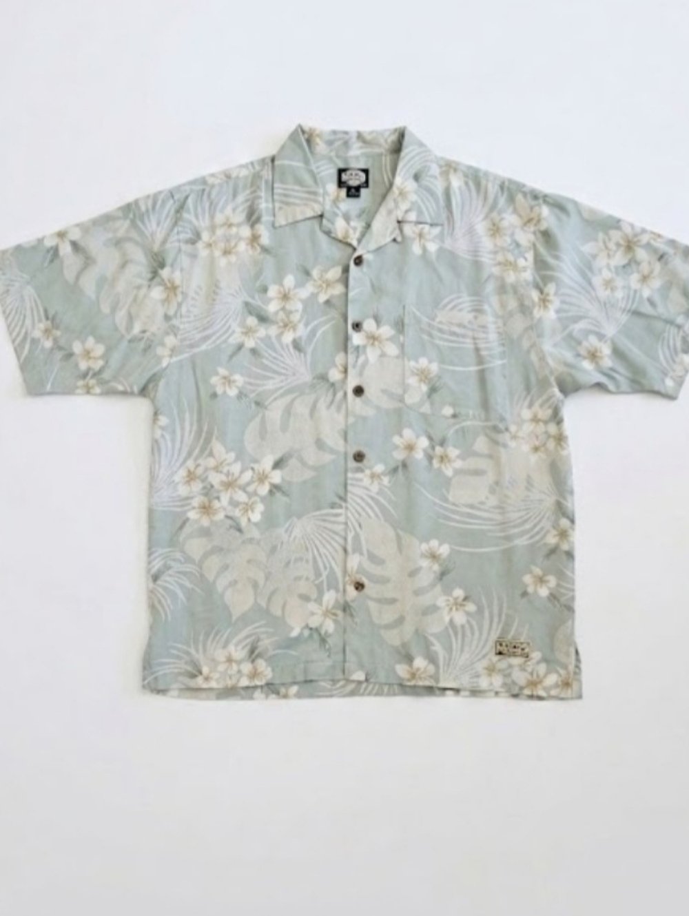 Tommy Bahama Mens Medium Hawaiian Camp Shirt Rayon Floral Tropical Button Front